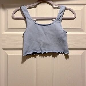 Aeropostale seamless scalloped tank top - size medium - light blue